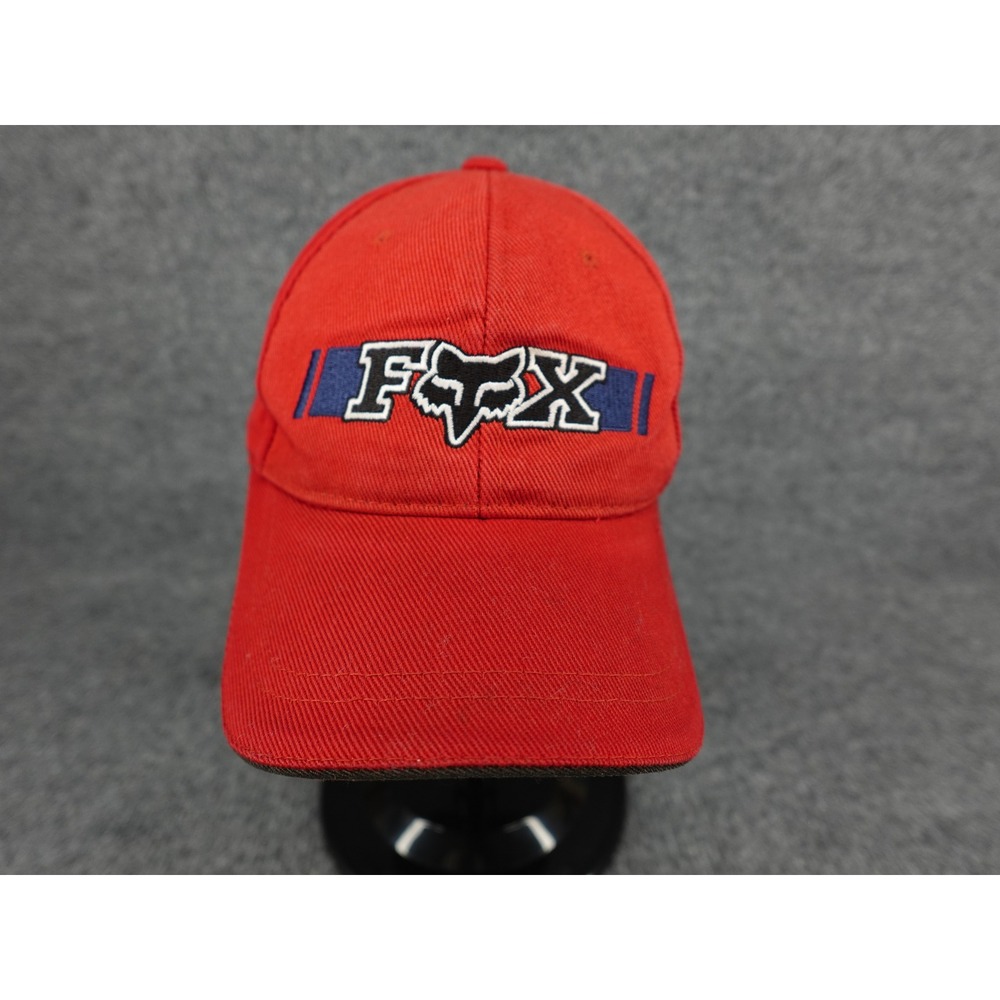 Fox Racing Hat Mens OSFM Red Vintage‎ Snapback Embroidered Logo Cap